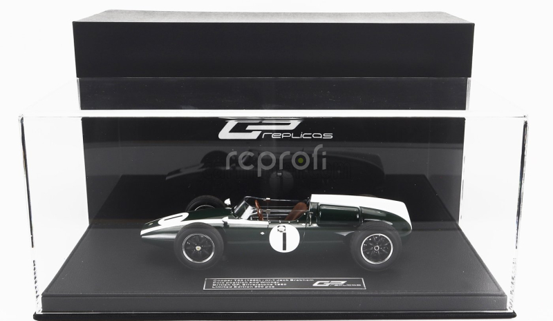 Gp-replicas Cooper F1  T53 N 1 Pole Position Winner British Silverstone Gp World Champion 1960 Jack Brabham 1:18 Zelená