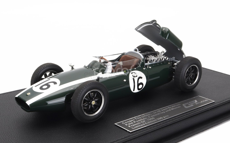 Gp-replicas Cooper F1  T53 N 16 Pole Position Fastest Lap Winner French Gp World Champion 1960 Jack Brabham 1:18 Zelená