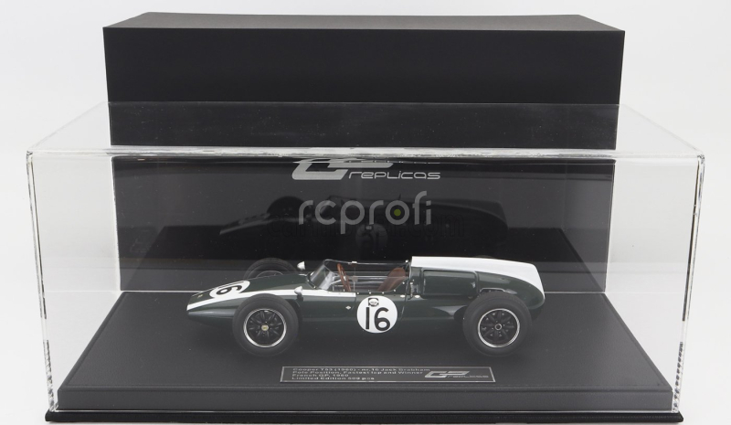 Gp-replicas Cooper F1  T53 N 16 Pole Position Fastest Lap Winner French Gp World Champion 1960 Jack Brabham 1:18 Zelená