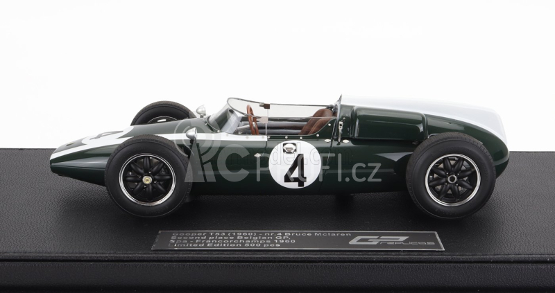 Gp-replicas Cooper F1  T53 N 4 2nd Belgium Spa Gp 1960 Bruce Mclaren 1:18 Zelená