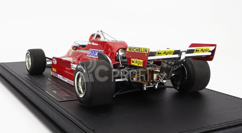 Gp-replicas Ferrari F1  126ck N 27 Winner Monaco Gp (with Pilot Figure) 1981 G.villeneuve - Con Vetrina - With Showcase 1:18 Red