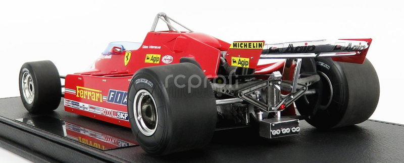 Gp-replicas Ferrari F1  126cx Comprex Turbo N 27 Usa Ovest Long Beach Gp 1981 G.villeneuve - Con Vetrina - With Showcase 1:18 Red