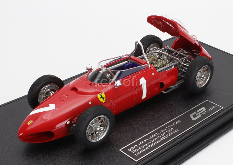 Gp-replicas Ferrari F1  156 N 1 3rd Dutch Zandvoort Gp 1962 Phil Hill 1:18 Red