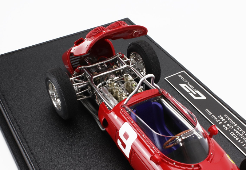 Gp-replicas Ferrari F1  156 N 9 3rd Belgium Spa Gp 1962 Phil Hill 1:18 Red