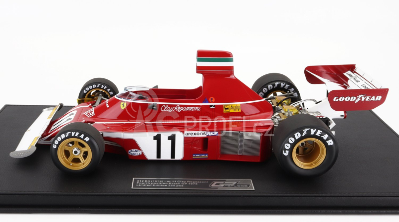 Gp-replicas Ferrari F1  312 B3 N 11 4th Brazil Gp 1975 Clay Regazzoni 1:12 Red