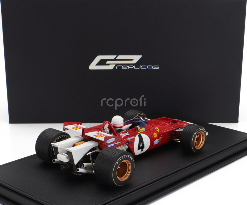 Gp-replicas Ferrari F1  312b 3.0 F12 Scuderia Ferrari Spa Sefac N 4 Winner Italy Gp Monza (with Pilot Driver) 1970 Clay Regazzoni 1:18 Red