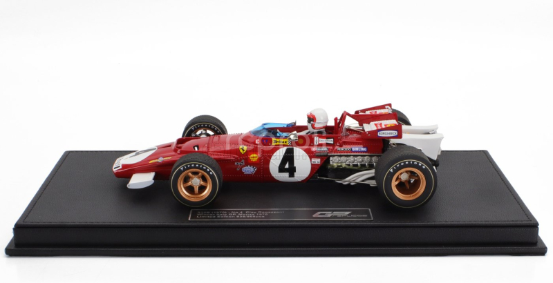 Gp-replicas Ferrari F1  312b 3.0 F12 Scuderia Ferrari Spa Sefac N 4 Winner Italy Gp Monza (with Pilot Driver) 1970 Clay Regazzoni 1:18 Red