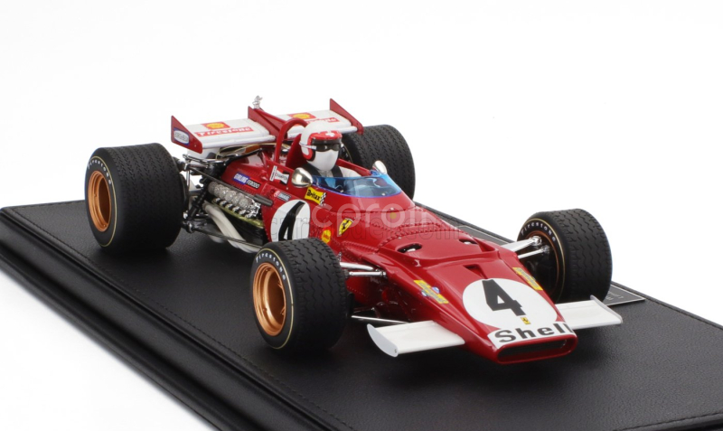 Gp-replicas Ferrari F1  312b 3.0 F12 Scuderia Ferrari Spa Sefac N 4 Winner Italy Gp Monza (with Pilot Driver) 1970 Clay Regazzoni 1:18 Red