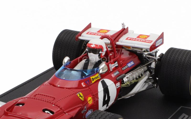 Gp-replicas Ferrari F1  312b 3.0 F12 Scuderia Ferrari Spa Sefac N 4 Winner Italy Gp Monza (with Pilot Driver) 1970 Clay Regazzoni 1:18 Red