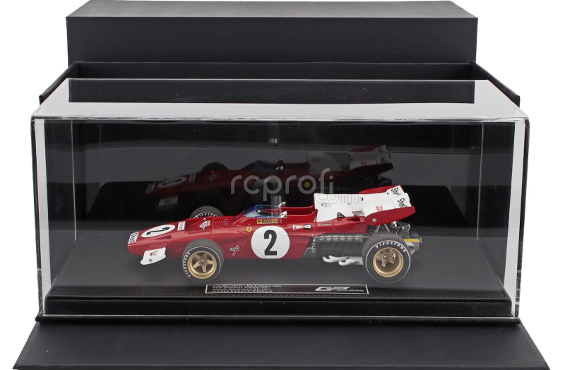 Gp-replicas Ferrari F1  312b2 N 2 Pole Position And Winner Dutch Zandvoort Gp 1971 Jacky Ickx - Con Vetrina - With Showcase 1:18 Červená Bílá
