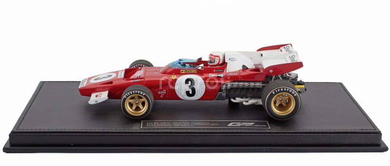 Gp-replicas Ferrari F1  312b2 N 3 3rd Dutch Zandvoort Gp (with Pilot Figure) 1971 Clay Regazzoni - Con Vetrina - With Showcase 1:18 Červená Bílá