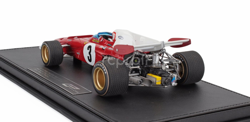 Gp-replicas Ferrari F1  312b2 N 3 3rd Dutch Zandvoort Gp (with Pilot Figure) 1971 Clay Regazzoni - Con Vetrina - With Showcase 1:18 Červená Bílá