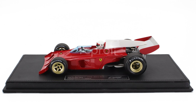 Gp-replicas Ferrari F1  312b3 Spazzaneve Test Version (with Pilot Figure) 1972 Arturo Merzario 1:18 Červená Bílá