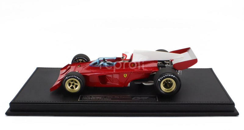 Gp-replicas Ferrari F1  312b3 Spazzaneve Test Version (with Pilot Figure) 1972 Clay Regazzoni 1:18 Červená Bílá