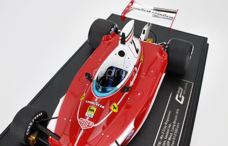 Gp-replicas Ferrari F1  312t N 2 Pole Position Fastest Lap And Winner Long Beach Usa Gp 1976 Clay Regazzoni 1:18 Red