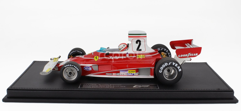 Gp-replicas Ferrari F1  312t N 2 Pole Position Fastest Lap And Winner Long Beach Usa Gp (with Pilot Figure) 1976 Clay Regazzoni 1:18 Red