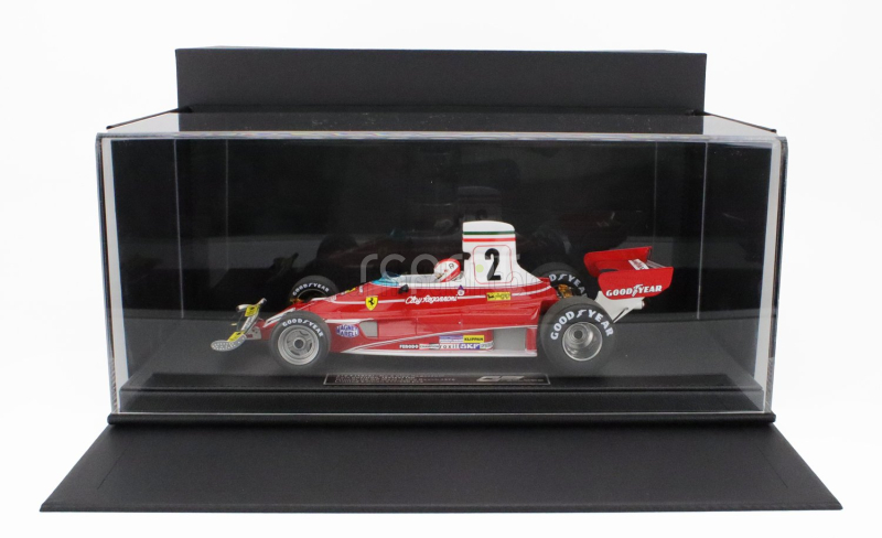 Gp-replicas Ferrari F1  312t N 2 Pole Position Fastest Lap And Winner Long Beach Usa Gp (with Pilot Figure) 1976 Clay Regazzoni 1:18 Red