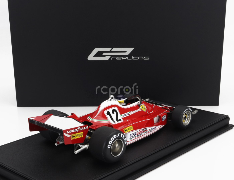 Gp-replicas Ferrari F1  312t2b Team Scuderia Ferrari Spa Sefac N 12 Winner Brazilian Gp (with Pilot Figure) 1977 Carlos Reutemann 1:18 Červená Bílá