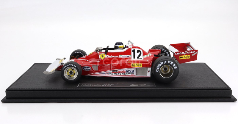 Gp-replicas Ferrari F1  312t2b Team Scuderia Ferrari Spa Sefac N 12 Winner Brazilian Gp (with Pilot Figure) 1977 Carlos Reutemann 1:18 Červená Bílá