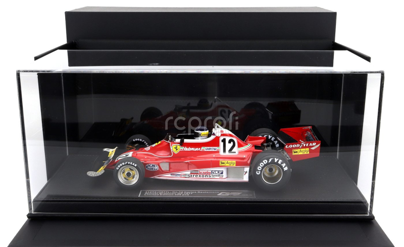 Gp-replicas Ferrari F1  312t2b Team Scuderia Ferrari Spa Sefac N 12 Winner Brazilian Gp (with Pilot Figure) 1977 Carlos Reutemann 1:18 Červená Bílá