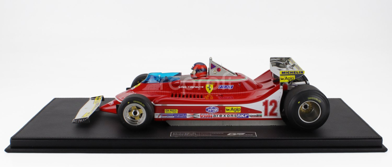 Gp-replicas Ferrari F1  312t4 N 12 Monaco Gp (with Pilot Figure) 1979 Gilles Villeneuve 1:12 Red