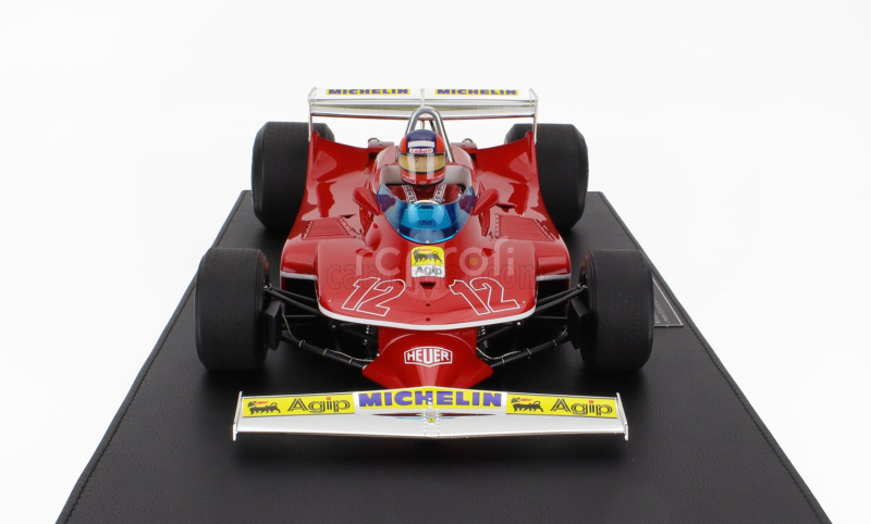 Gp-replicas Ferrari F1  312t4 N 12 Monaco Gp (with Pilot Figure) 1979 Gilles Villeneuve 1:12 Red