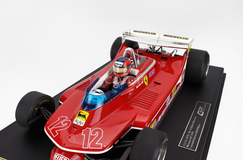 Gp-replicas Ferrari F1  312t4 N 12 Monaco Gp (with Pilot Figure) 1979 Gilles Villeneuve 1:12 Red