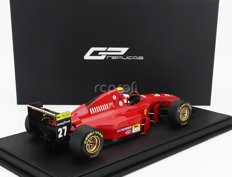 Gp-replicas Ferrari F1  412 T1b N 27 2nd British Gp (with Pilot Figure) 1994 Jean Alesi 1:18 Červená Černá