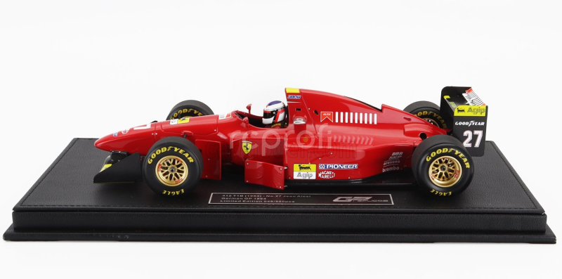 Gp-replicas Ferrari F1  412 T1b N 27 2nd British Gp (with Pilot Figure) 1994 Jean Alesi 1:18 Červená Černá