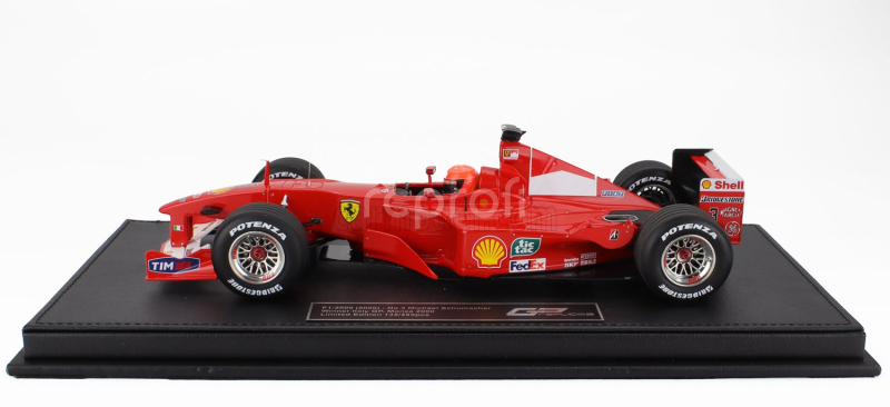 Gp-replicas Ferrari F1  F2000 N 3 World Champion Winner Italy Monza Gp (with Pilot Driver) 2000 Michael Schumacher 1:18 Červená Bílá