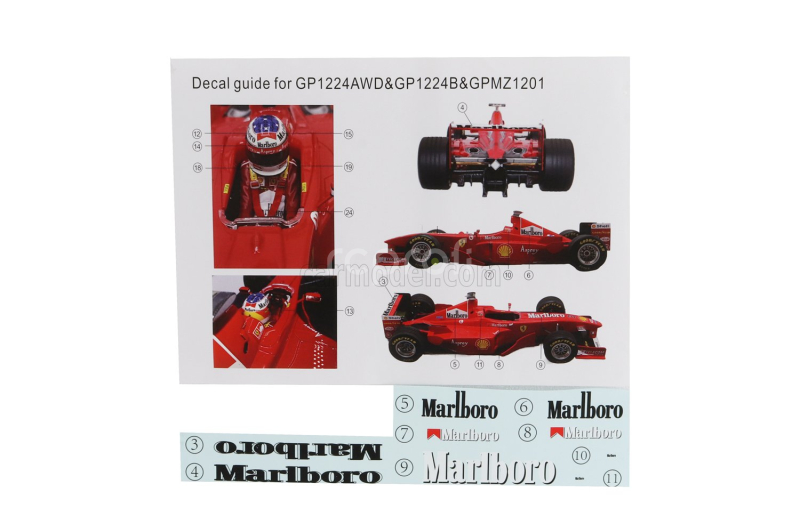 Gp-replicas Ferrari F1  F300 N 4 2nd Monza Italy Gp 1998 Eddie Irvine 1:12 Red