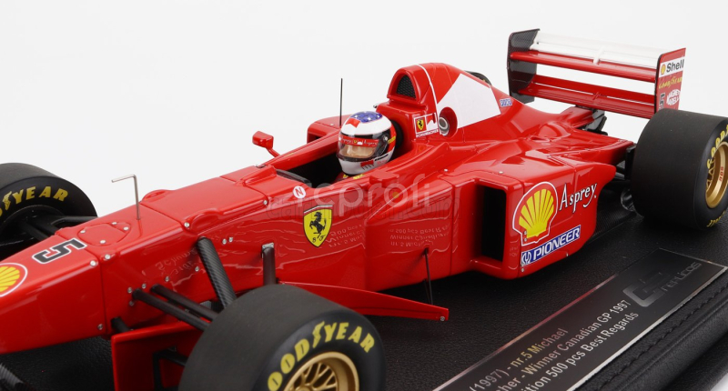 Gp-replicas Ferrari F1  F310b Scuderia Ferrari Marlboro Team N 5 Winner Canada Gp (with Pilot Figure) 1997 Michael Schumacher - Con Vetrina - With Showcase 1:18 Červená Bílá