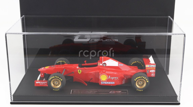 Gp-replicas Ferrari F1  F310b Team Scuderia Ferrari Marlboro N 5 Winner Canada Gp 1997 Michael Schumacher - Con Vetrina - With Showcase 1:18 Červená Bílá
