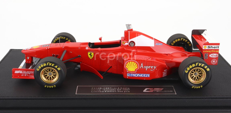 Gp-replicas Ferrari F1  F310b Team Scuderia Ferrari Marlboro N 6 Canada Gp 1997 Eddie Irvine - Con Vetrina - With Showcase 1:18 Červená Bílá