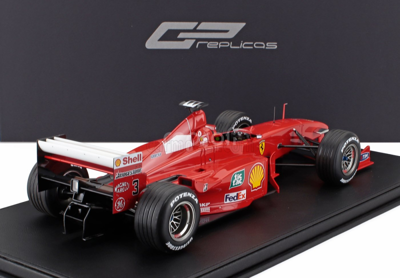 Gp-replicas Ferrari F1  F399 Scuderia Ferrari N 3 Winner Monaco Gp Montecarlo 1999 Michael Schumacher - Con Vetrina - With Showcase 1:12 Red