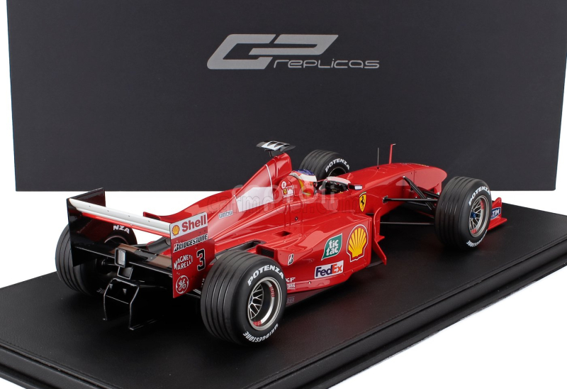 Gp-replicas Ferrari F1  F399 Team Scuderia Ferrari N 3 2nd Brazilian Gp (with Pilot Figure) 1999 Michael Schumacher - Con Vetrina - With Showcase 1:12 Červená Bílá