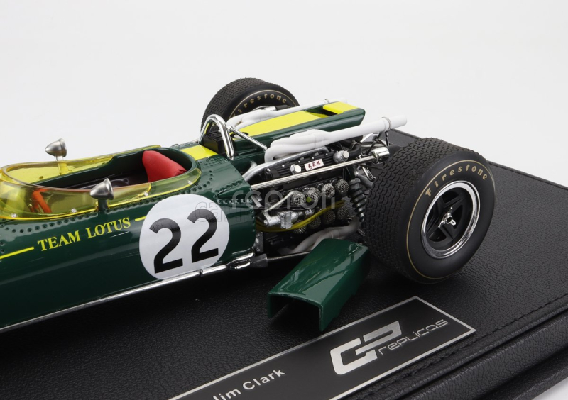 Gp-replicas Lotus F1  43 Scuderia Lotus Team N 22 Monza Gp Italy 1966 Jim Clark 1:18 Britská Závodní Zelená