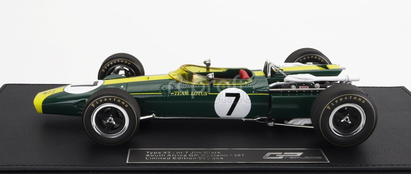 Gp-replicas Lotus F1  43 Scuderia Lotus Team N 7 South Africa Gp Kyalami 1967 Jim Clark 1:18 Britská Závodní Zelená