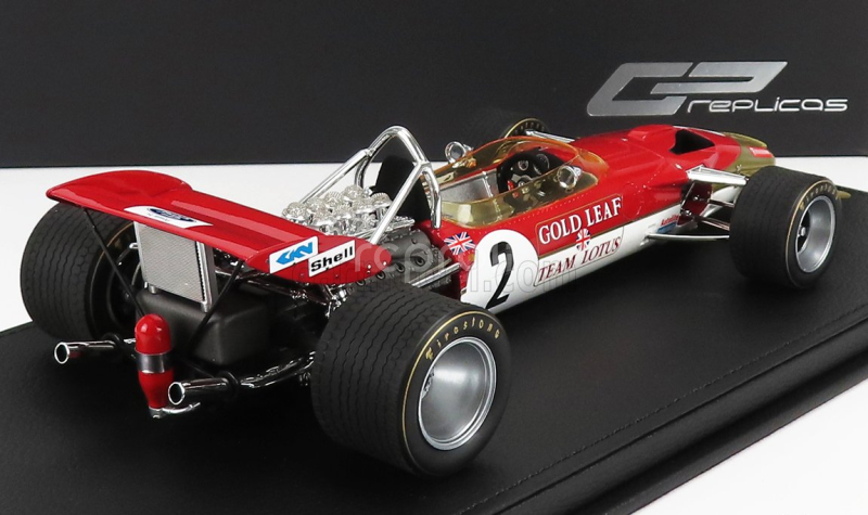 Gp-replicas Lotus F1  49c Ford Gold Leaf Team Lotus N 2 Season 1970 John Miles - Con Vetrina - With Showcase 1:18 Red