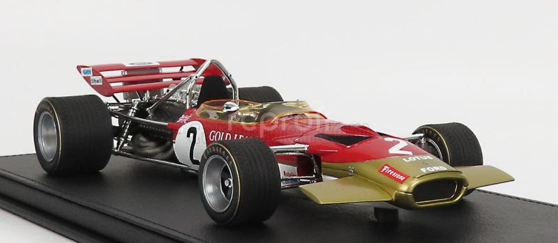 Gp-replicas Lotus F1  49c Ford Gold Leaf Team Lotus N 2 Season 1970 John Miles - Con Vetrina - With Showcase 1:18 Red