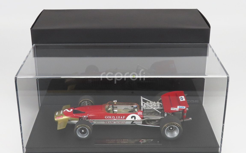Gp-replicas Lotus F1  49c Ford Gold Leaf Team Lotus N 2 Season 1970 John Miles - Con Vetrina - With Showcase 1:18 Red