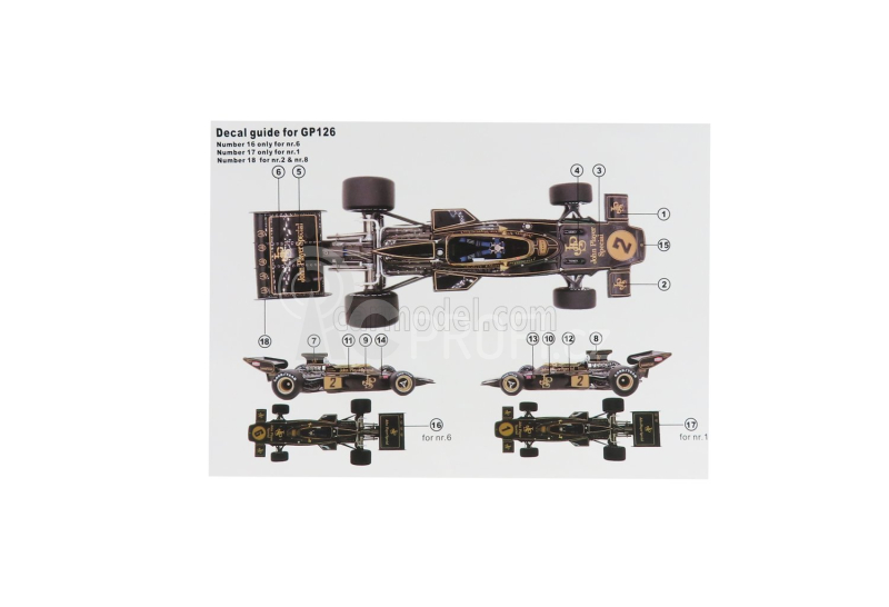 Gp-replicas Lotus F1 72d John Player Team Lotus N 8 1:18, černá