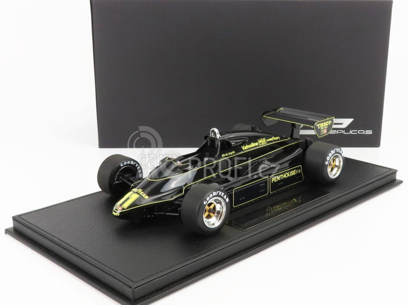 Gp-replicas Lotus F1  91 N 11 Season 1982 E.de Angelis - Con Vetrina - With Showcase 1:18 Black