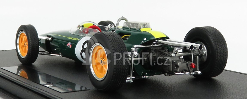 Gp-replicas Lotus F1 Climax 25 N 8 World Champion Winner Italy Gp 1963 Jim Clark - Con Vetrina - With Showcase 1:18 Zelená Žlutá