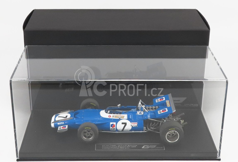 Gp-replicas Matra simca F1 Ms80 N 7 2nd French Gp 1969 J.P.Beltoise 1:18, modrá