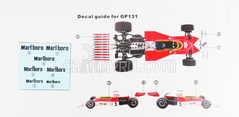 Gp-replicas Mclaren F1 M23 Ford Texaco N 6 1:18, červenobílá