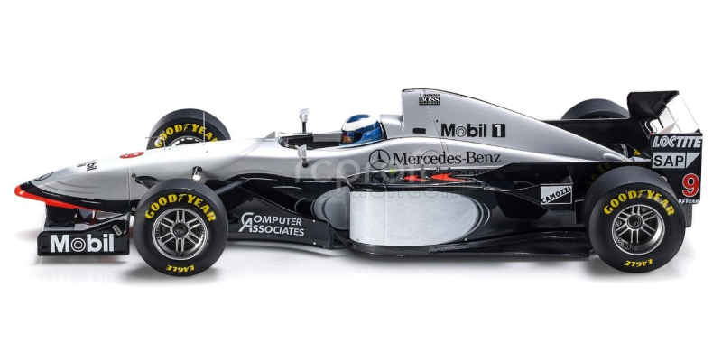 Gp-replicas Mclaren F1  Mp4/12 Mercedes N 9 Winner European Gp (with Driver Figure) 1997 Mika Hakkinen 1:18 Stříbrná Černá