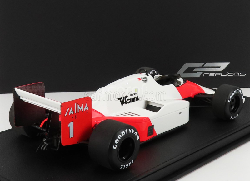 Gp-replicas Mclaren F1  Mp4/2b N 1 Season 1985 Niki Lauda - Con Vetrina - With Showcase 1:18 Bílá Červená