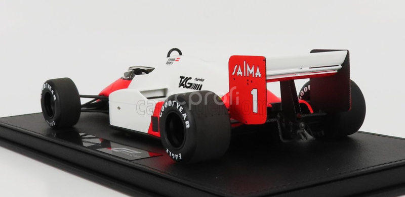 Gp-replicas Mclaren F1  Mp4/2b N 1 Season 1985 Niki Lauda - Con Vetrina - With Showcase 1:18 Bílá Červená