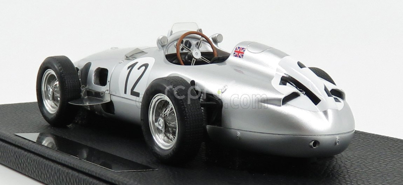 Gp-replicas Mercedes benz F1  W196 N 12 Winner British Gp 1955 S.moss 1:18 Silver